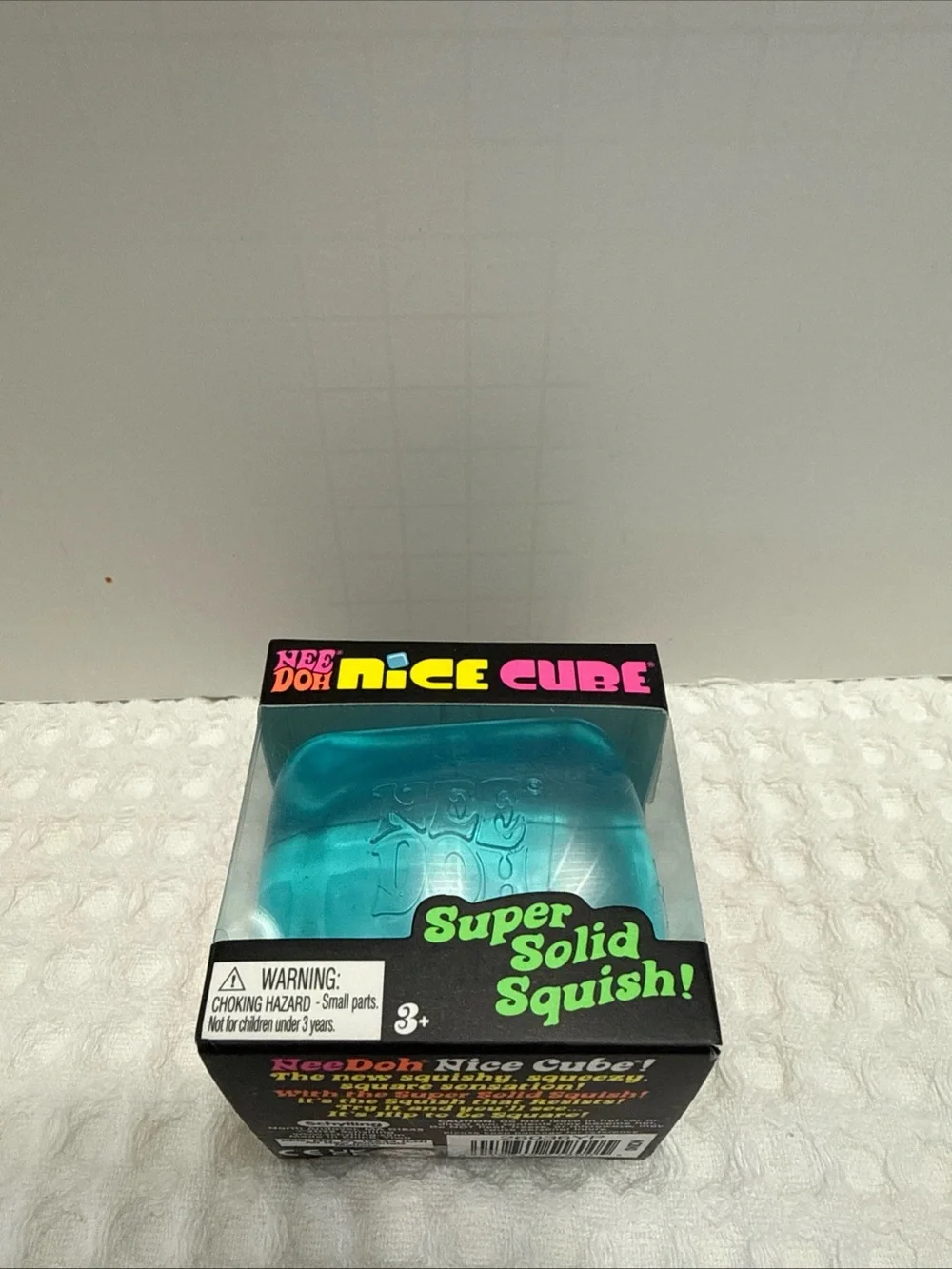 NeeDoh Nice Cube Stress Toy - Teal Blue